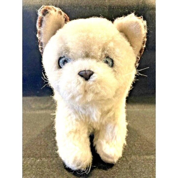 Vintage 1983 AVANTI Himalayan Cat Plush 10” Blonde, Blue Eyes, Brown Tail & Ears - Picture 1 of 12
